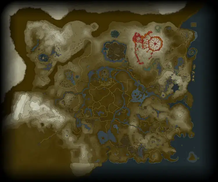 ゼルダの伝説 ブレス オブ ザ ワイルドのハイラルの地図
